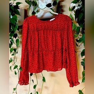 Dainty Red Floral Longsleeve